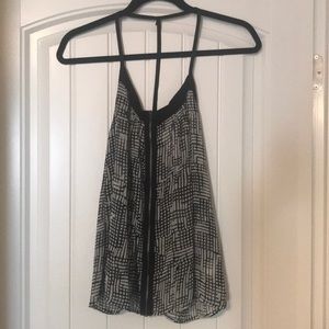 Zip sheer tank top